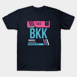 Bangkok (BKK) Airport Code Baggage Tag T-Shirt